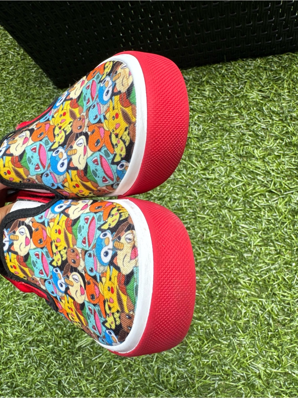 Pokemon Ground Up Slip On Canvas Shoes Youth Size 2 Pikachu Pokeball EUC - Picture 6 of 12
